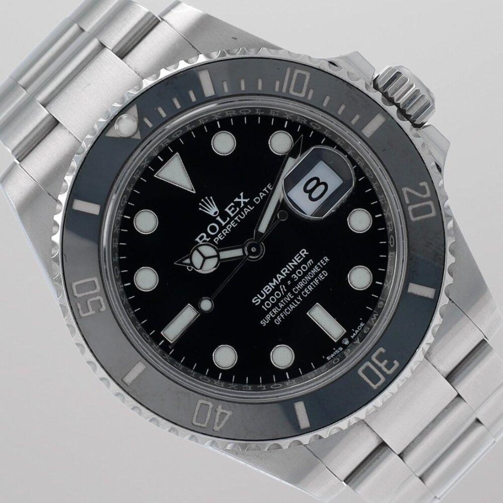 Rolex Submariner Steel Black Dial & Insert Rotating Bezel Oyster Band w/ Card